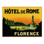 Florence Italy HOTEL DeROME postcards