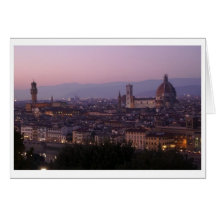Florence, Italy - view from Piazzale Michelangelo Card