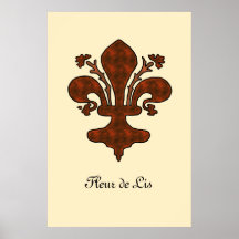 Florence médiéval personnalisable Style Fleur de L Posters