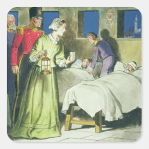 Florence Nightingale (1820-1910) des 'piaulements  Autocollants Carrés
