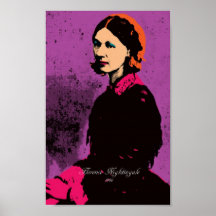 Florence Nightingale avec l'art de bruit d'Andy Wa Poster