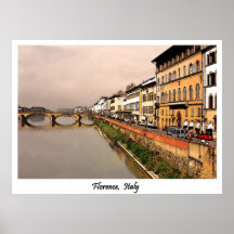 Florence on the Arno, large poster