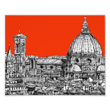 Florence orange lumineux photos d’art