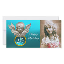 FLORENTINE RENAISSANCE ANGEL Tuquase Gem Monogram Personalized Photo Card