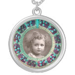 FLORENTINE  RENAISSANCE FLOWERS PHOTO TEMPLATE PERSONALIZED NECKLACE
