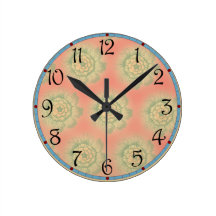 Floret Pattern Wall Clocks