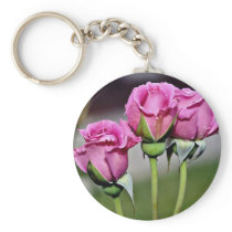 Floribunda 'Angel Face' flowers Key Chain