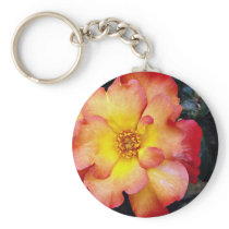 Floribunda 'Orangeade' White flowers Keychains