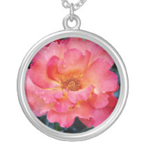 Floribunda 'Orangeade' White flowers Custom Necklace