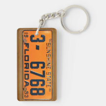 Florida 1953 Vintage License Plate Keychain Acrylic Keychain