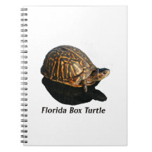 Florida Box turtle Photograph w Text Spiral Note Books