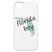 Florida Boy on Child's Florida Map Drawing iPhone 5 Cases