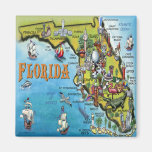 Florida Cartoon Map Fridge Magnets
