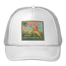 Florida Cowboy Kissimmee Citrus Growers Vintage Cr Mesh Hats