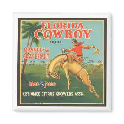 Florida Cowboy Kissimmee Citrus Growers Vintage Cr by vintagegiftmall