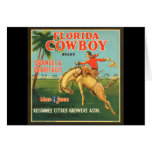 Florida Cowboy Oranges & Grapefruit Vintage Ad Card