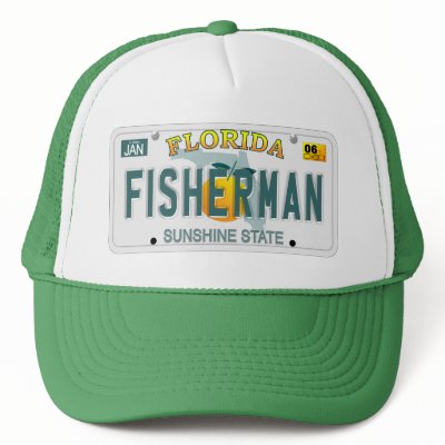 Florida Fisherman license plate hat by hikingviking