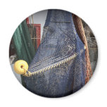 Florida fishing boat net closeup, faded version magnet