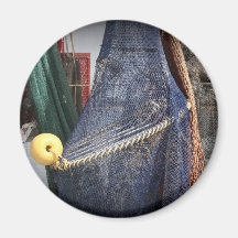 Florida fishing boat net closeup, faded version magnet