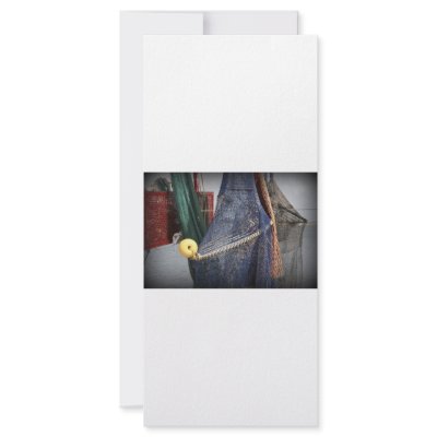 Florida fishing boat net closeup, faded version custom rack card by SusansZooCrew