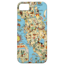 Florida Funny Vintage Map