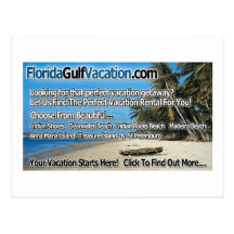 Florida Gulf Vacation Post Card