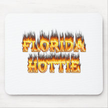 Florida Hottie Fire and Flames Mouse Pad
