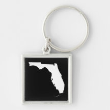Florida in White and Black Keychains