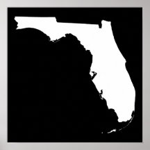 Florida in White and Black Print