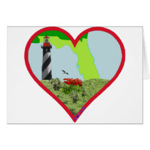 florida lighthouses greeting card
