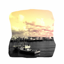 Florida Marina Photo Yellow and Pink Sky Acrylic Cut Outs
