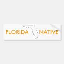 FLORIDA   NATIVE BUMPER STICKER
