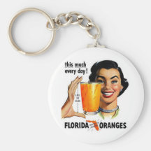 Florida Orange Juice Key Chain