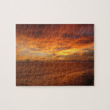 Florida "Painted Sky" Beach Sunset Photo Jigsaw Puzzle