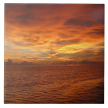 Florida "Painted Sky" Beach Sunset Photo Tile