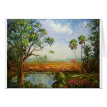 Florida Ranch Painting Card