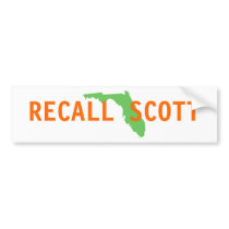FLORIDA, RECALL SCOTT BUMPER STICKER