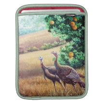 Florida Residents...wild turkeys in an orange grov iPad Sleeve