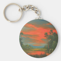 Florida Sunset 'Fire Sky' in the Wilderness Key Chains