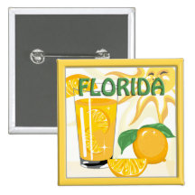 Florida Sunshine & Oranges Button