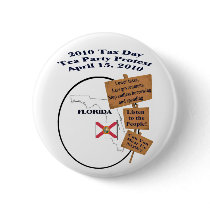 Florida Tax Day Tea Party Protest Button