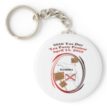 Florida Tax Day Tea Party Protest Key Chains
