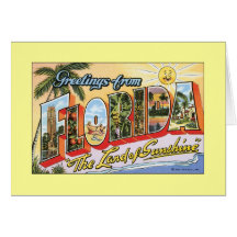 Florida - the Land of Sunshine Greeting Cards