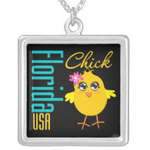 Florida USA Chick Personalized Necklace