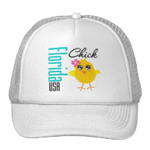 Florida USA Chick Trucker Hats