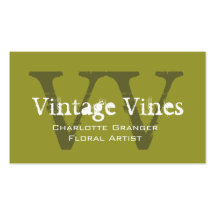 Florist Customizable Business Card Monograms