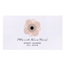 Florist / Floral Designer Business Card - Anemone