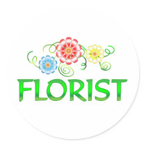 Florist Round Stickers