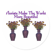 Florists Beautify The World Sticker
