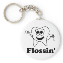 Flossin' (w/ Happy Tooth!) Keychain